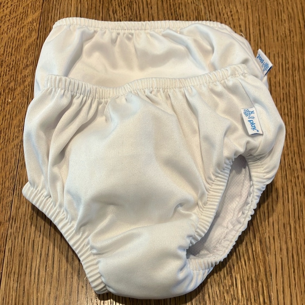 i play. White Diaper Cover Soft Elastic Design